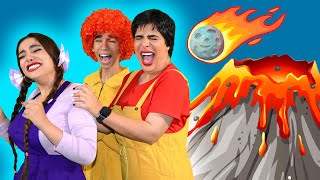 Volcano Eruption 🌋Lava Lava Song  High Five Kids Videos [upl. by Ailemac]