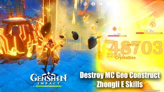 Genshin Impact  Zhongli Artifacts Build vs Guide Destroy MC Geo Construct X2 DPS [upl. by Kleeman902]