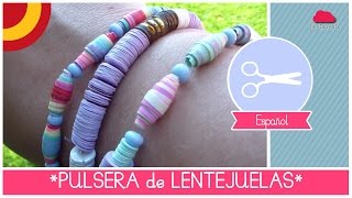 Moda Verano Trendy PULSERA DE LENTEJUELAS  tutorial manualidad facil [upl. by Petigny]