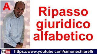 Simone Chiarelli ripasso giuridico alfabetico A [upl. by Radford]