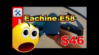 Eachine E58 Unboxing en Español y Primera Prueba de vuelo  Comoconfigurar [upl. by Yerot829]