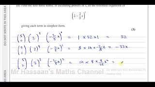 WMA1201 IAL Edexcel P2 October 2022 Q2 Remainder theorem Binomials Differentiation [upl. by Irreg340]