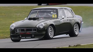 Alastair Baptie  MGB V8 at Silverstone 2024 Italia Scottish classics  Walter Hayes meeting [upl. by Eetak]