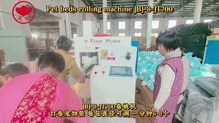 Pet beds pet house automatic rolling machine for sponge pad dog beds [upl. by Ldnek]