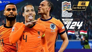 FC 24  Netherlands vs Hungary  Nations League 2024 Full Match ft Gakpo Xavi Simons  PS5™ 4K60 [upl. by Beaufort592]