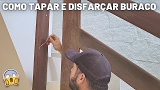 TÉCNICA INFALÍVEL PARA TAPAR BURACO EM MADEIRA DIY [upl. by Boylston]