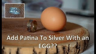 Oxidize  Patina Silver Ring With An EGG [upl. by Philemol]