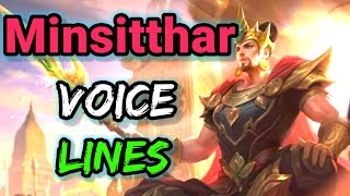 Minsitthar Revamped voice lines and quotes  dialogues Mobile Legends Noygen [upl. by Beaulieu]