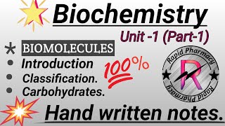 Biomolecules  Carbohydrates  Classification Of Carbohydrates  Functions B Pharma 2nd Semester [upl. by Aika]