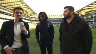 Marland Yarde and Alex Corbisiero Preview  O2 Inside Line Live England v Wales [upl. by Petite]