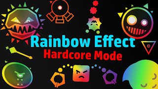 ALL BOSSES RAINBOW MODE  HARDCORE  1k SPECIAL  JUST SHAPES AND BEATS [upl. by Fakieh]