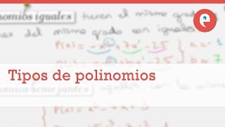 Tipos de polinomios [upl. by Shuman866]