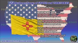 New Mexico State Ballad Song LAND OF ENCHANTMENT  NEW MEXICO with music vocal and lyrics [upl. by Leinehtan]