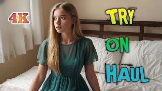 4k Transparent Haul Try On New  Try On Haul See Everything  See Through [upl. by Aronek]