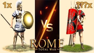 How Many Hastati Are Needed to Beat 1 Sacred Band in OG Rome Total War [upl. by Atlee]