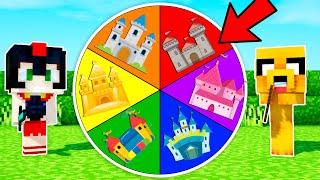 ¡La RULETA de los CASTILLOS en MINECRAFT 🎯🏡 PRUEBA TU SUERTE CASTILLO NOOB VS CASTILLO PRO [upl. by Liahkim722]