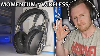 The BEST Noise Cancelling Headphones Sennheiser Momentum 3 Wireless Review [upl. by Ahsinuq]