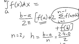 Trapezoidal Rule Example with Piecewise Continuous Functions [upl. by Wendall705]