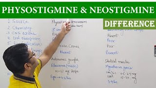 Difference between Physostigmine and Neostigmine [upl. by Hgieliak]