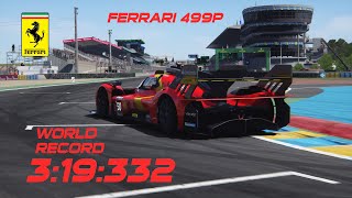 Ferrari 499P  Le Mans hotlap WORLD RECORD  Assetto Corsa [upl. by Aleyak655]