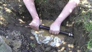 How To Repair A Broken Leaking Black Plastic Polyethylene Underground Sprinkler Line In Your Yard [upl. by Adav]