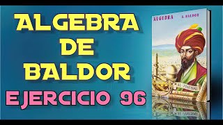 Algebra de Baldor Desde Cero  Ejercicio 96 25 [upl. by Rabah]