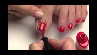 CND Shellac Toes Nail Art Step by Step Tutorial  wwwNailsrusca [upl. by Chesnut727]