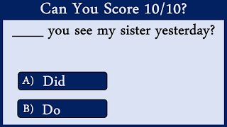 The Use of Did Do And Dont Quiz 2 Can You Score 1010 [upl. by Hermes909]