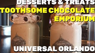 Delectable desserts and milkshakes from Toothsome Chocolate Emporium at Universal Orlando [upl. by Quartas133]