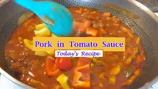 How to Cook Pork Afritada RecipePork in Tomato Sauce Recipe Pork Recipe Ideas [upl. by Domineca]