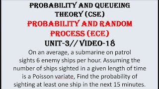 Poisson process Problem2  PQTCSE PRPECE UNIT3 VIDEO18 [upl. by Nodlehs]