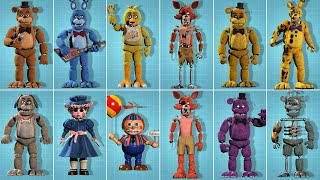 All Animatronics amp Secrets Characters  Five Nights at Freddys Movie 2024 [upl. by Morice]