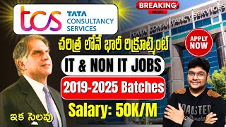 FINALLY TCS MEGA HIRING STARTED  IT amp NON IT JOBS  TCS JOBS  20192025 batches  Latest Jobs 2024 [upl. by Yuht]