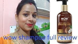 My hair care wow coconut milk shampoo review in hindi [upl. by Nosnar]