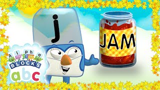 Alphablocks  J is for JAM 🍓  Phonics  Learn to Read  Cartoons for Kids [upl. by Folger322]