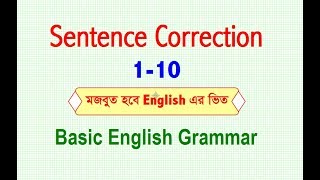 Sentence Correction 110  Basic English Grammar [upl. by Bobbe]