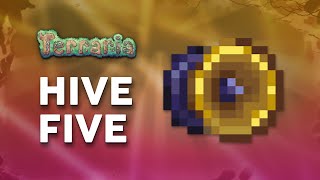 How powerful is the NEW Hive Five Yoyo Weapon  Terraria 144 [upl. by Akzseinga]