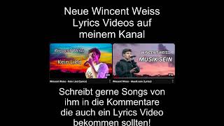 Neue Wincent Weiss Lyrics Videos für euch wincentweiss shorts fyp [upl. by Devonna]