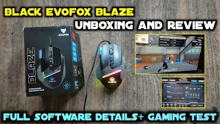 AMKETTE Evofox BLAZE Black 12800 Dpi Gaming Mouse Sensor And 8 Buttons RGB Wired Optical Full Review [upl. by Essyla]