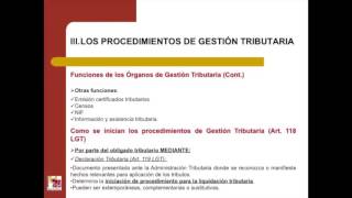 Lec 31 Parte 3ª LOS PROCEDIMIENTOS TRIBUTARIOS IGestion Tributaria umh1432sp 201617 [upl. by Rawde82]