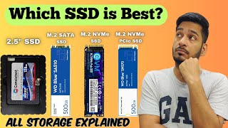 NVME Vs M2 Vs PCIE Vs SATA SSD Vs HDD  All SSDHDD Explained  Which SSD is best [upl. by Arturo196]