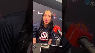 Dearica Hamby talks 3X3 Olympic Basketball usabasketball 2024parisolympics [upl. by Inimod]