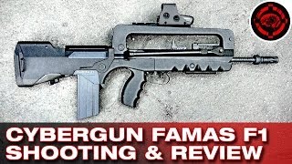 CyberGun FAMAS F1 Review and Shooting Demo [upl. by Akeinahs4]