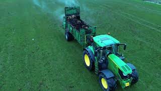 Mest strooien  John Deere  Tebbe  Weidemann 5080T  Loonbedrijf Van den Top  2024 [upl. by Weissman]