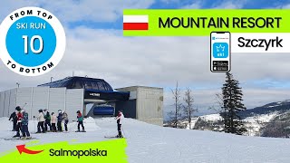 Szczyrk Mountain Resort  trasa 10  Salmopolska cały zjazd [upl. by Ahsir]