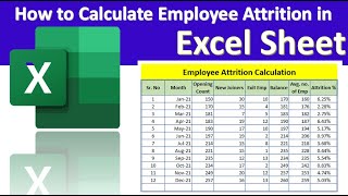 How to calculate employee Attrition Report in Excel Sheet  Hindi  BeExcelExpert Attrition [upl. by Ramiah244]