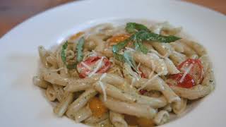 Piancone® Epicureo Garganelli aka “Twisted Penne” with Pesto Cream and Cherry Tomatoes [upl. by Suryc937]