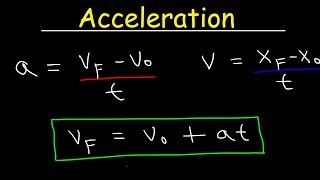 Physics  Acceleration amp Velocity  One Dimensional Motion [upl. by Eadrahc]