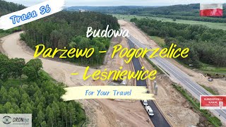 S6 Darżewo  Pogorzelice  Leśnice Budowa edroneye poland travel lębork pogorzelice [upl. by Oigimer988]