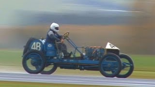 1906 Darracq Grand Prix racer spins out [upl. by Peltier]